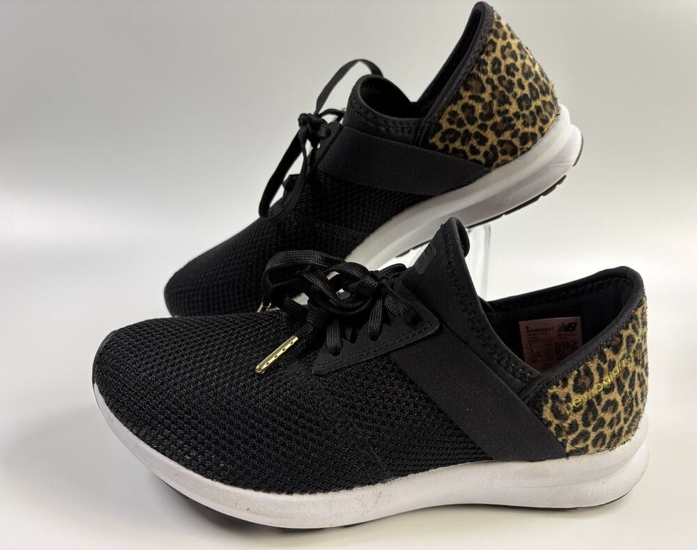 New Balance FuelCore Nergize v1 Running Sneakers Women's Black Leopard Mesh -7
